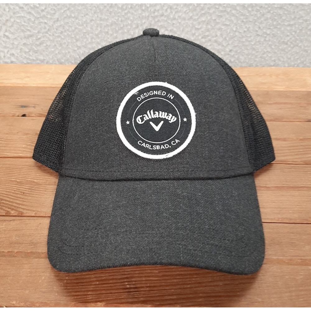 Callaway‎ Hat Adult Black Snapback Mesh Back Cap Golf Outdoors Preppy Mens